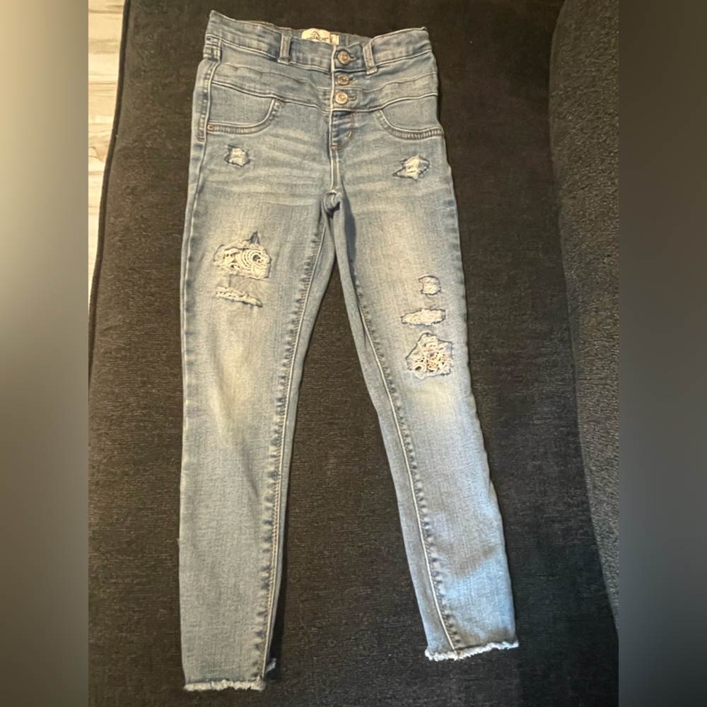 Jordache Blue Distressed Slim Fit Jeans